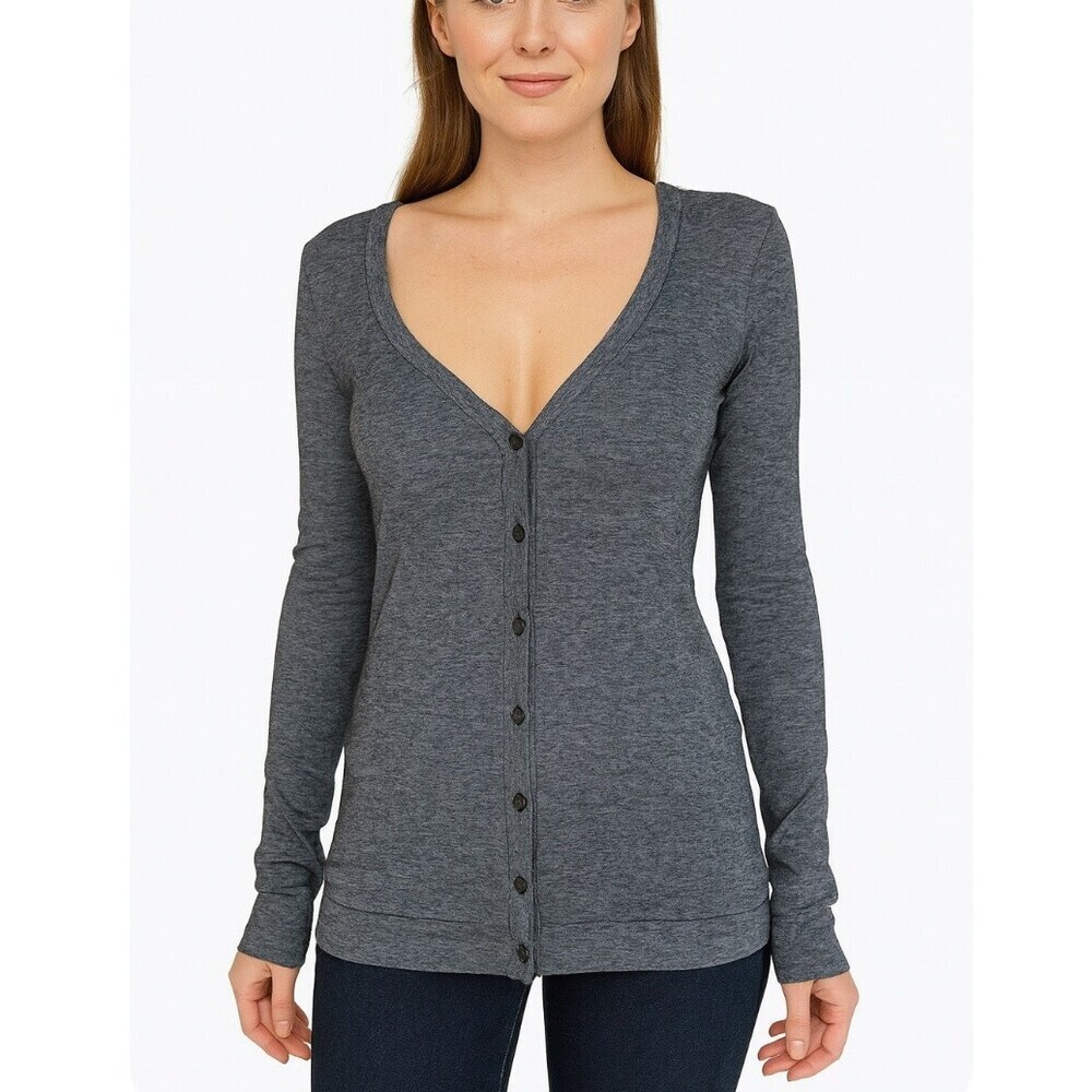 J. Crew cardigan black and white striped sweater v-neck button up lightweight XS